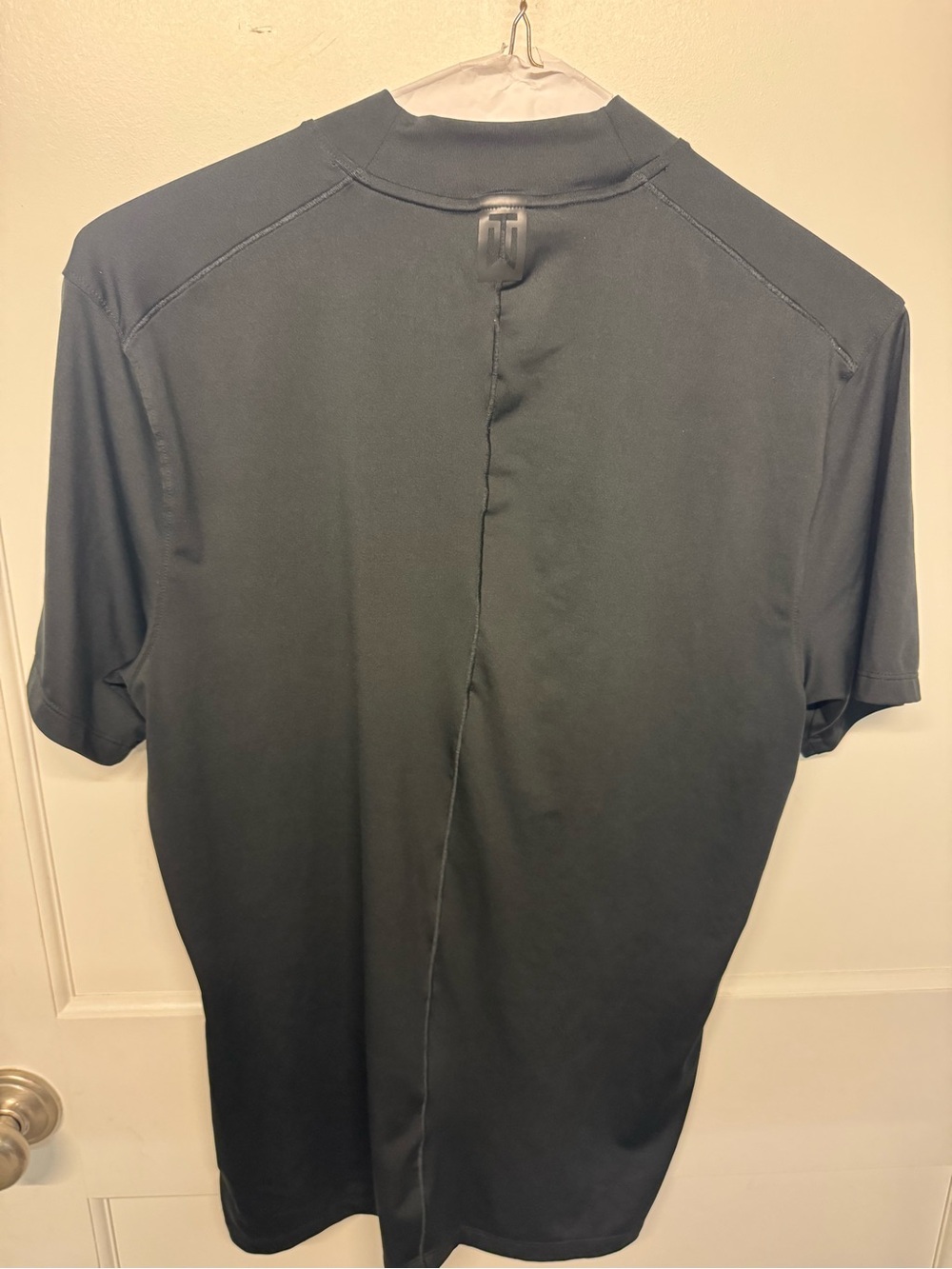 Men's Black Nike Tiger Woods Mockneck Short-Sleeve Polo